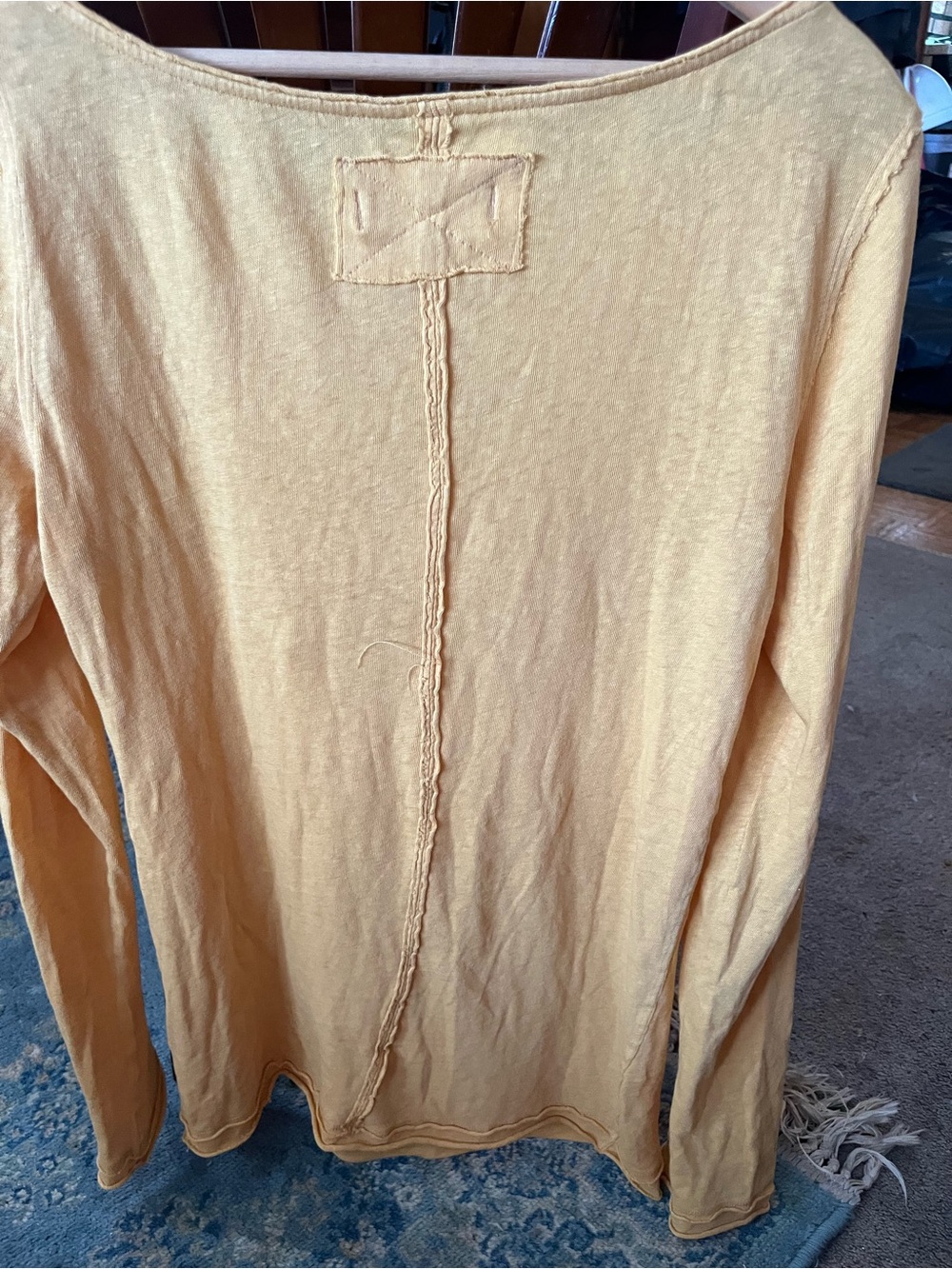 We The Free Mustard Yellow Long Sleeve Tee size large - Picture 9 of 10